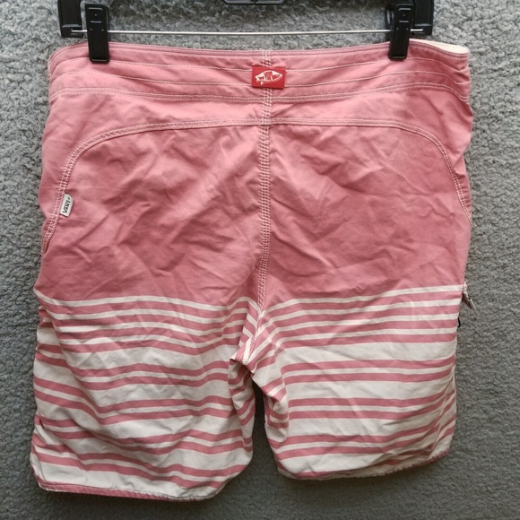 Vans 34 Off The Wall Striped White Board Shorts Swimwear 34.5" 8.25" 12.25" - Picture 7 of 9